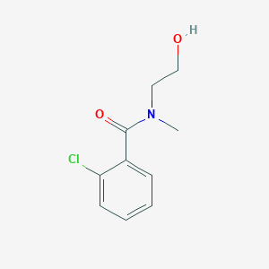 molecular formula C10H12ClNO2 B7468638 2-chloro-N-(2-hydroxyethyl)-N-methylbenzamide 