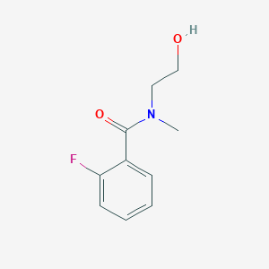 molecular formula C10H12FNO2 B7468639 2-fluoro-N-(2-hydroxyethyl)-N-methylbenzamide 