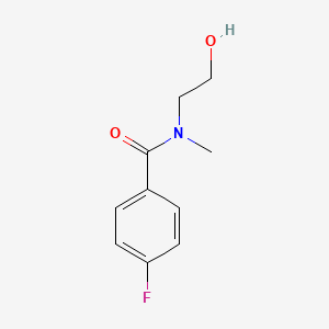 molecular formula C10H12FNO2 B7468668 4-氟-N-(2-羟乙基)-N-甲基苯甲酰胺 