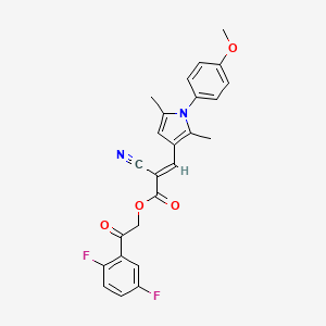 molecular formula C25H20F2N2O4 B7468682 [2-(2,5-difluorophenyl)-2-oxoethyl] (E)-2-cyano-3-[1-(4-methoxyphenyl)-2,5-dimethylpyrrol-3-yl]prop-2-enoate 