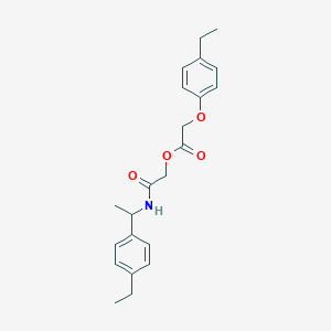 molecular formula C22H27NO4 B7468693 [2-[1-(4-Ethylphenyl)ethylamino]-2-oxoethyl] 2-(4-ethylphenoxy)acetate 