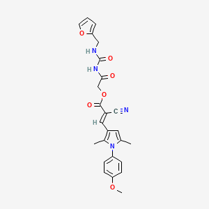 molecular formula C25H24N4O6 B7468707 [2-(furan-2-ylmethylcarbamoylamino)-2-oxoethyl] (E)-2-cyano-3-[1-(4-methoxyphenyl)-2,5-dimethylpyrrol-3-yl]prop-2-enoate 