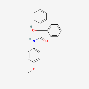 molecular formula C22H21NO3 B7468709 N-(4-ethoxyphenyl)-2-hydroxy-2,2-diphenylacetamide 