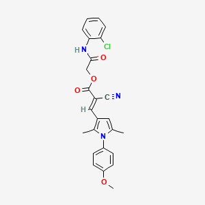molecular formula C25H22ClN3O4 B7468710 [2-(2-chloroanilino)-2-oxoethyl] (E)-2-cyano-3-[1-(4-methoxyphenyl)-2,5-dimethylpyrrol-3-yl]prop-2-enoate 