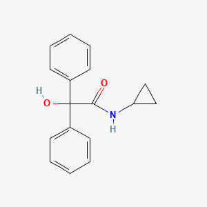 molecular formula C17H17NO2 B7468714 N-cyclopropyl-2-hydroxy-2,2-diphenylacetamide 
