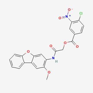 molecular formula C22H15ClN2O7 B7468771 [2-[(2-Methoxydibenzofuran-3-yl)amino]-2-oxoethyl] 4-chloro-3-nitrobenzoate 