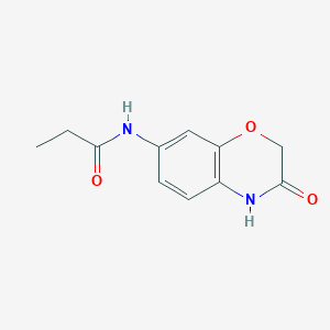 molecular formula C11H12N2O3 B7468795 N-(3-oxo-4H-1,4-benzoxazin-7-yl)propanamide 