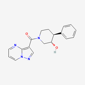 molecular formula C18H18N4O2 B7468804 [(3S,4S)-3-hydroxy-4-phenylpiperidin-1-yl]-pyrazolo[1,5-a]pyrimidin-3-ylmethanone 