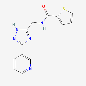 molecular formula C13H11N5OS B7468805 N-[(3-pyridin-3-yl-1H-1,2,4-triazol-5-yl)methyl]thiophene-2-carboxamide 