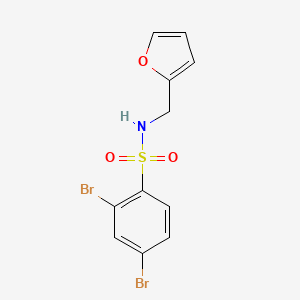 molecular formula C11H9Br2NO3S B7468817 2,4-dibromo-N-(furan-2-ylmethyl)benzenesulfonamide 