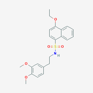 molecular formula C22H25NO5S B7468823 N-[2-(3,4-dimethoxyphenyl)ethyl]-4-ethoxynaphthalene-1-sulfonamide 