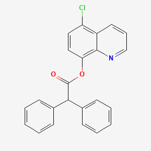 molecular formula C23H16ClNO2 B7468837 (5-Chloroquinolin-8-yl) 2,2-diphenylacetate 