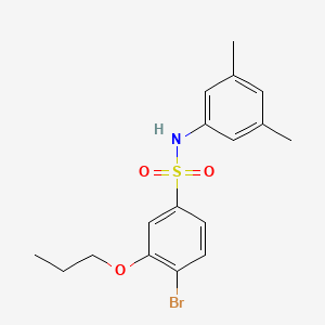 molecular formula C17H20BrNO3S B7468842 4-bromo-N-(3,5-dimethylphenyl)-3-propoxybenzene-1-sulfonamide 