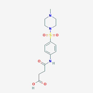 molecular formula C15H21N3O5S B7468845 4-{4-[(4-Methyl-1-piperazinyl)sulfonyl]anilino}-4-oxobutanoic acid 