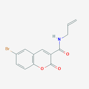 molecular formula C13H10BrNO3 B7468849 6-bromo-2-oxo-N-(prop-2-en-1-yl)-2H-chromene-3-carboxamide 
