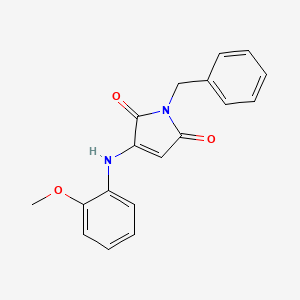 molecular formula C18H16N2O3 B7468863 1-Benzyl-3-(2-methoxyanilino)pyrrole-2,5-dione 