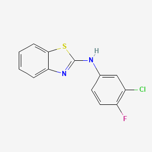 molecular formula C13H8ClFN2S B7468885 N-(3-Chloro-4-fluorophenyl)-1,3-benzothiazol-2-amine 