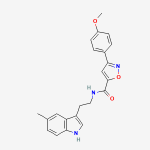 molecular formula C22H21N3O3 B7468902 5-Isoxazolecarboxamide, 3-(4-methoxyphenyl)-N-[2-(5-methyl-1H-indol-3-yl)ethyl]- 