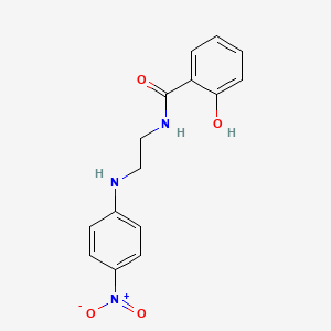 molecular formula C15H15N3O4 B7468907 2-hydroxy-N-{2-[(4-nitrophenyl)amino]ethyl}benzamide 