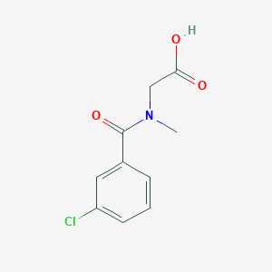 molecular formula C10H10ClNO3 B7468920 2-[(3-Chlorobenzoyl)-methylamino]acetic acid 