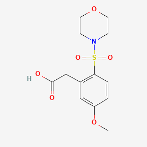 molecular formula C13H17NO6S B7468956 2-(5-Methoxy-2-morpholin-4-ylsulfonylphenyl)acetic acid 