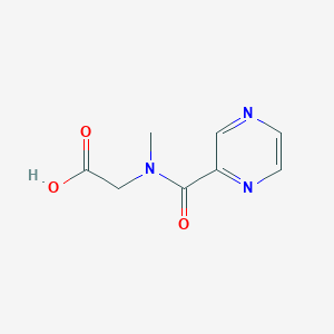 molecular formula C8H9N3O3 B7468969 2-[Methyl(pyrazine-2-carbonyl)amino]acetic acid 