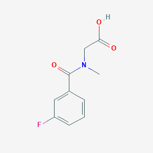 molecular formula C10H10FNO3 B7468994 2-[(3-Fluorobenzoyl)-methylamino]acetic acid 