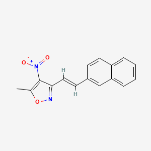 molecular formula C16H12N2O3 B7468998 5-methyl-3-[(E)-2-naphthalen-2-ylethenyl]-4-nitro-1,2-oxazole 