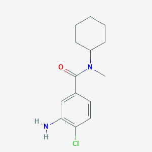 molecular formula C14H19ClN2O B7468999 3-amino-4-chloro-N-cyclohexyl-N-methylbenzamide 