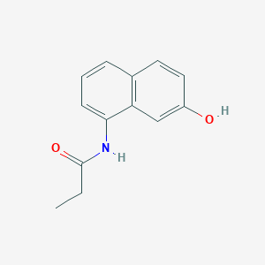 molecular formula C13H13NO2 B7469013 N-(7-hydroxynaphthalen-1-yl)propanamide 