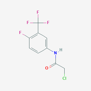 molecular formula C9H6ClF4NO B7469023 2-chloro-N-[4-fluoro-3-(trifluoromethyl)phenyl]acetamide 