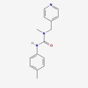 molecular formula C15H17N3O B7469067 1-Methyl-3-(4-methylphenyl)-1-(pyridin-4-ylmethyl)urea 