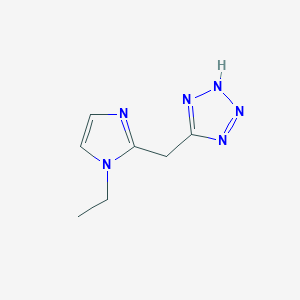 molecular formula C7H10N6 B7469072 5-[(1-ethylimidazol-2-yl)methyl]-2H-tetrazole 