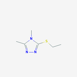 molecular formula C6H11N3S B7469082 3-Ethylsulfanyl-4,5-dimethyl-1,2,4-triazole 