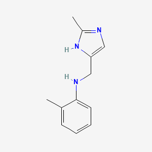 molecular formula C12H15N3 B7469087 2-methyl-N-[(2-methyl-1H-imidazol-5-yl)methyl]aniline 