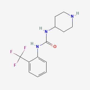 molecular formula C13H16F3N3O B7469108 1-Piperidin-4-yl-3-[2-(trifluoromethyl)phenyl]urea 
