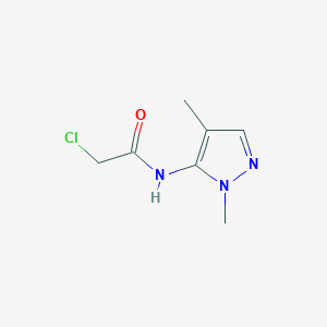 molecular formula C7H10ClN3O B7469116 5-(Chloroacetamido)-1,4-dimethyl-pyrazole 