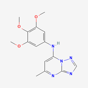 molecular formula C15H17N5O3 B7469118 5-methyl-N-(3,4,5-trimethoxyphenyl)[1,2,4]triazolo[1,5-a]pyrimidin-7-amine 