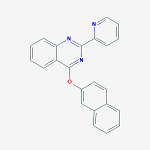molecular formula C23H15N3O B7469121 4-(Naphthalen-2-yloxy)-2-(pyridin-2-yl)quinazoline 