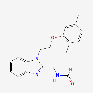 molecular formula C19H21N3O2 B7469136 N-({1-[2-(2,5-dimethylphenoxy)ethyl]-1H-benzimidazol-2-yl}methyl)formamide 