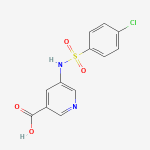molecular formula C12H9ClN2O4S B7469174 5-[(4-Chlorophenyl)sulfonylamino]pyridine-3-carboxylic acid 