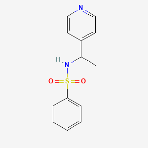 molecular formula C13H14N2O2S B7469182 N-(1-pyridin-4-ylethyl)benzenesulfonamide 
