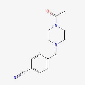 molecular formula C14H17N3O B7469202 4-[(4-Acetylpiperazin-1-yl)methyl]benzonitrile 