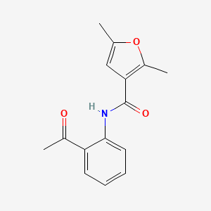 molecular formula C15H15NO3 B7469217 N-(2-acetylphenyl)-2,5-dimethylfuran-3-carboxamide 