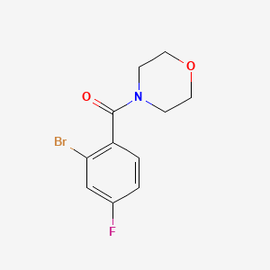 molecular formula C11H11BrFNO2 B7469223 (2-Bromo-4-fluorophenyl)-morpholin-4-ylmethanone 