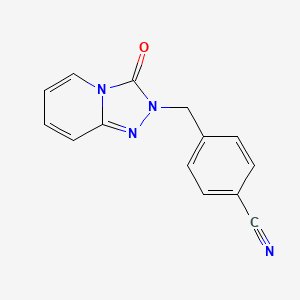 molecular formula C14H10N4O B7469228 4-[(3-Oxo-[1,2,4]triazolo[4,3-a]pyridin-2-yl)methyl]benzonitrile 
