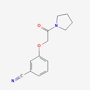 molecular formula C13H14N2O2 B7469241 3-[2-Oxo-2-(pyrrolidin-1-yl)ethoxy]benzonitrile 