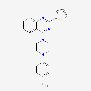 molecular formula C22H20N4OS B7469244 4-[4-(2-Thiophen-2-ylquinazolin-4-yl)piperazin-1-yl]phenol 