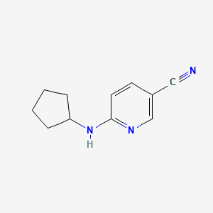 molecular formula C11H13N3 B7469283 6-(Cyclopentylamino)nicotinonitrile 