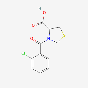 molecular formula C11H10ClNO3S B7469289 3-(2-Chlorobenzoyl)-1,3-thiazolidine-4-carboxylic acid 